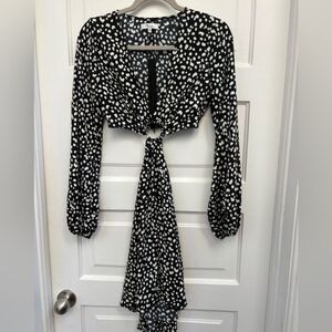 Keyhole Polka Dot Dress